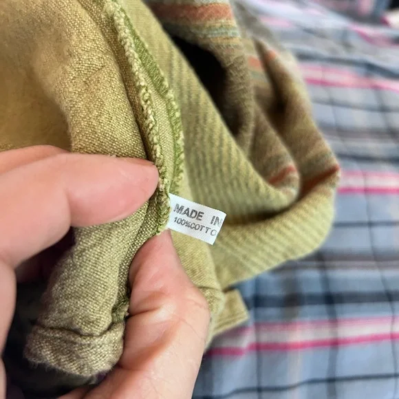 Vintage Boxy Doleman Sleeve Thai Cotton Boho Top Festival Hippie Womens Medium - Picture 12 of 13